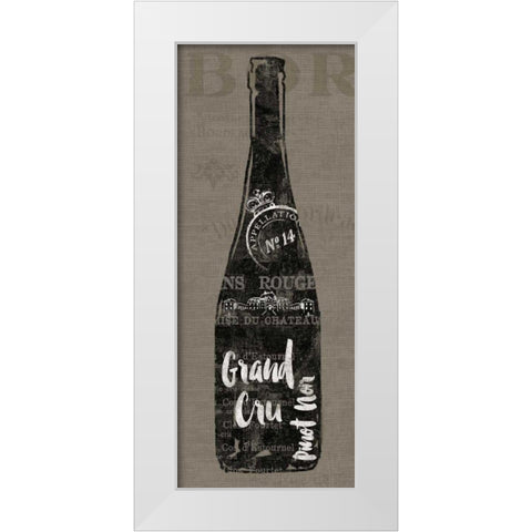 Linen Wine I White Modern Wood Framed Art Print by Schlabach, Sue