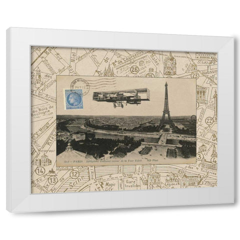 Destination Paris III White Modern Wood Framed Art Print by Wild Apple Portfolio