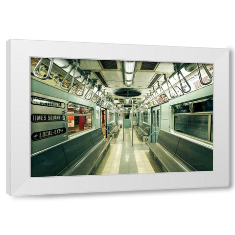 NYC Subway White Modern Wood Framed Art Print by Gendreau, Katherine