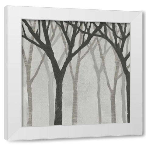 Spring Trees Greystone I White Modern Wood Framed Art Print by Lovell, Kathrine
