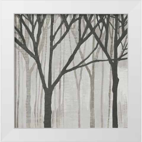 Spring Trees Greystone III White Modern Wood Framed Art Print by Lovell, Kathrine