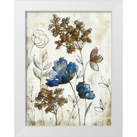 Botanical Trio III Neutral Crop White Modern Wood Framed Art Print by Vassileva, Silvia