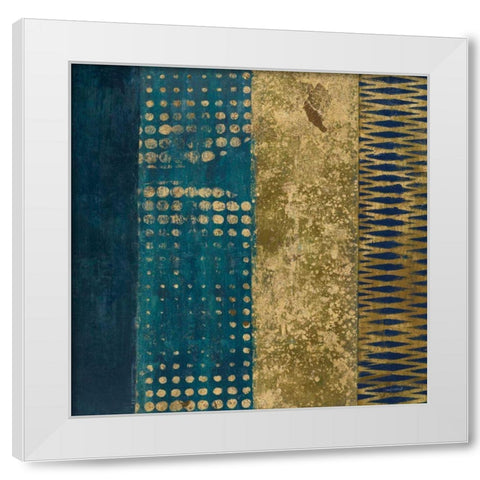 Juxtapose III Metallic White Modern Wood Framed Art Print by Warrick, Cheryl