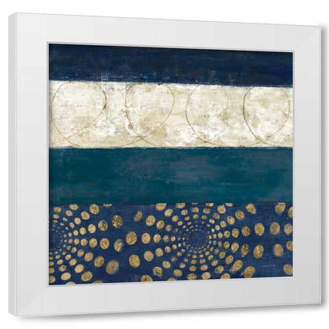 Juxtapose IV Metallic White Modern Wood Framed Art Print by Warrick, Cheryl