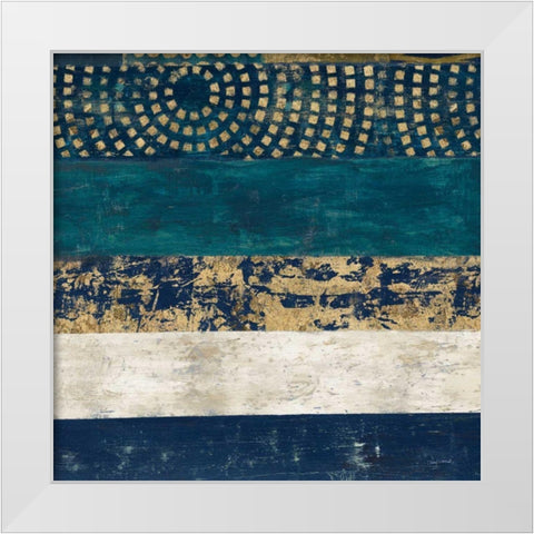 Juxtapose V Metallic White Modern Wood Framed Art Print by Warrick, Cheryl