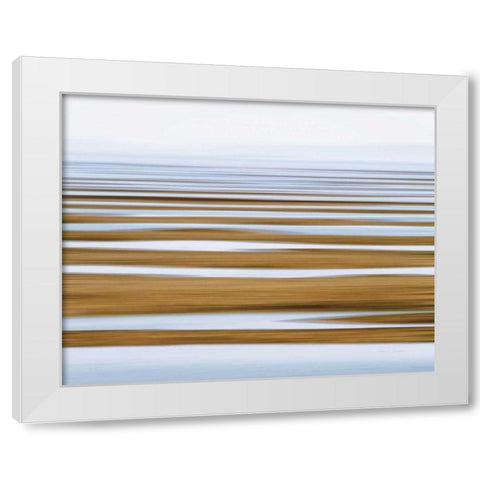 Sand Flats in Fog White Modern Wood Framed Art Print by Gendreau, Katherine