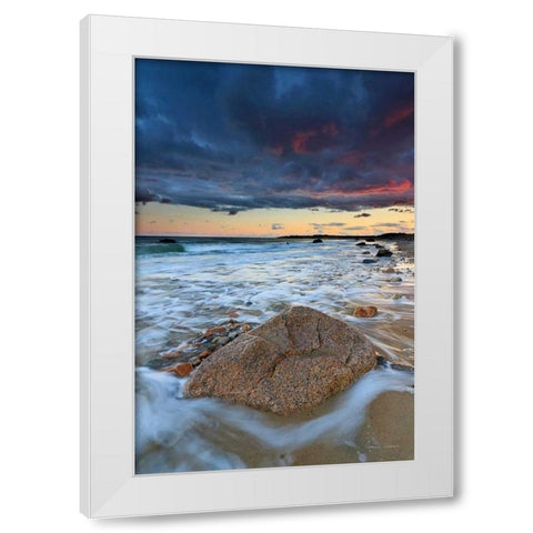 Squibnocket Sunset II White Modern Wood Framed Art Print by Gendreau, Katherine