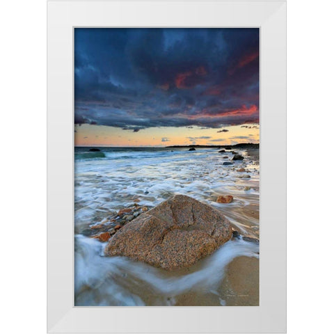 Squibnocket Sunset II White Modern Wood Framed Art Print by Gendreau, Katherine
