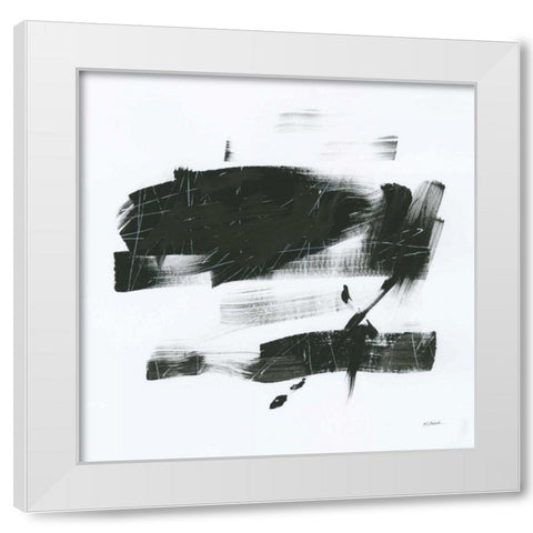Gold and Black Elements XX White Modern Wood Framed Art Print by Schick, Mike