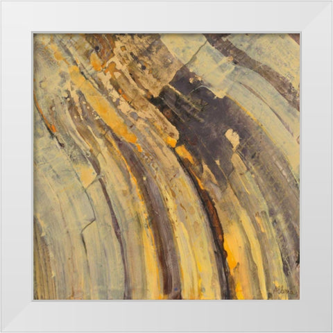 Gold I White Modern Wood Framed Art Print by Hristova, Albena
