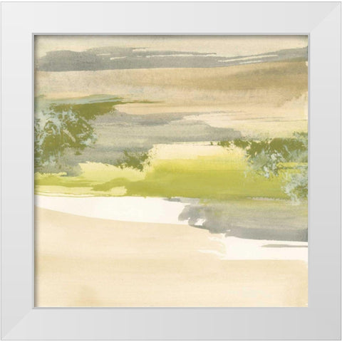 Grey Stone II White Modern Wood Framed Art Print by Paschke, Chris