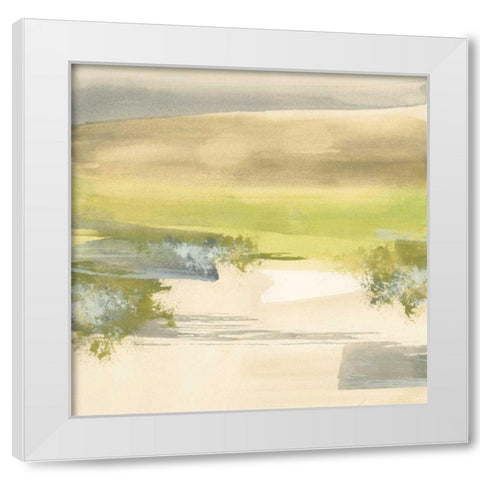 Grey Stone III White Modern Wood Framed Art Print by Paschke, Chris
