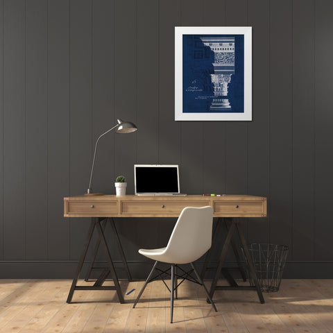Architectural Rendering I Blueprint White Modern Wood Framed Art Print by Wild Apple Portfolio