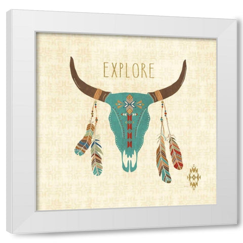 Southwest at Heart II White Modern Wood Framed Art Print by Charron, Veronique