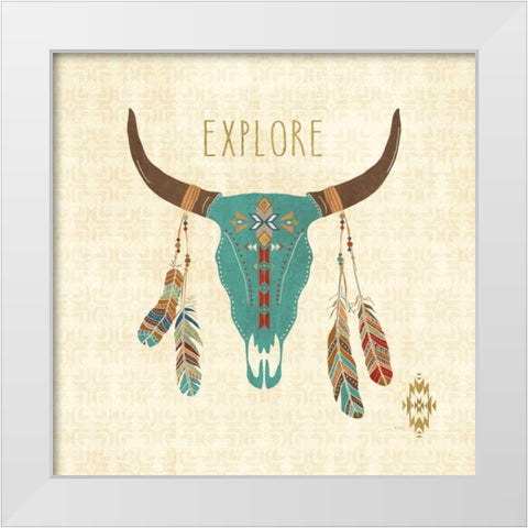 Southwest at Heart II White Modern Wood Framed Art Print by Charron, Veronique