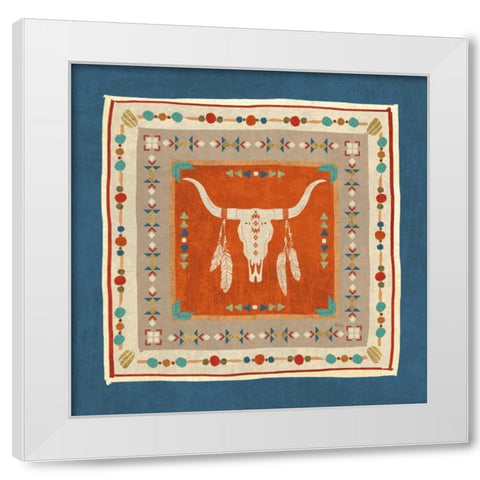 Southwest at Heart Tile I White Modern Wood Framed Art Print by Charron, Veronique