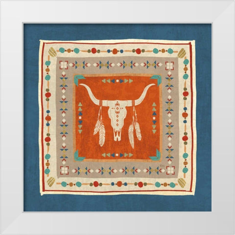 Southwest at Heart Tile I White Modern Wood Framed Art Print by Charron, Veronique