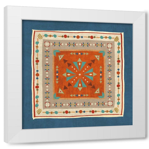 Southwest at Heart Tile V White Modern Wood Framed Art Print by Charron, Veronique