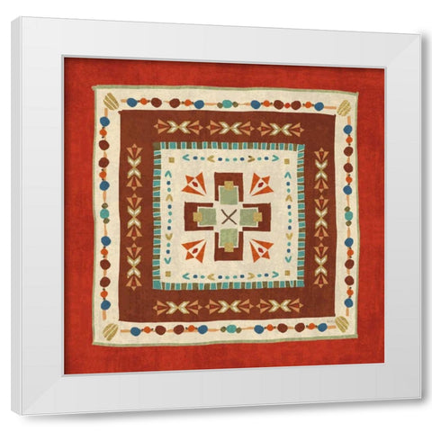 Southwest at Heart Tile VI White Modern Wood Framed Art Print by Charron, Veronique