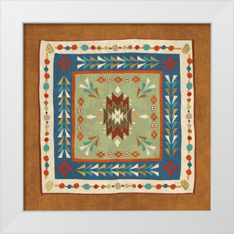 Southwest at Heart Tile VIII White Modern Wood Framed Art Print by Charron, Veronique