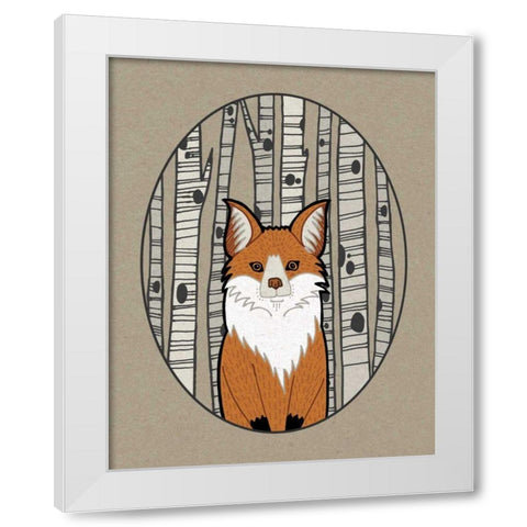 Forest Friends I White Modern Wood Framed Art Print by DeNeige, Elyse