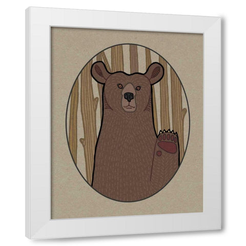 Forest Friends IV White Modern Wood Framed Art Print by DeNeige, Elyse