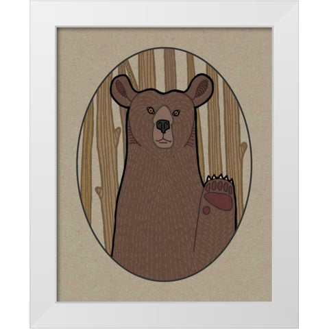 Forest Friends IV White Modern Wood Framed Art Print by DeNeige, Elyse