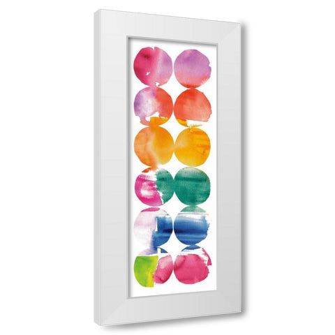 Spring Dots Panel II White Modern Wood Framed Art Print by DeNeige, Elyse