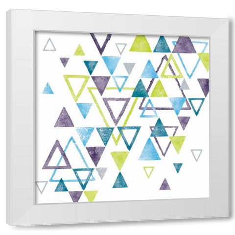 Triangle Tumble II White Modern Wood Framed Art Print by Hershey, Moira