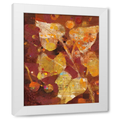 Heart Shaped Leaves I White Modern Wood Framed Art Print by Hristova, Albena