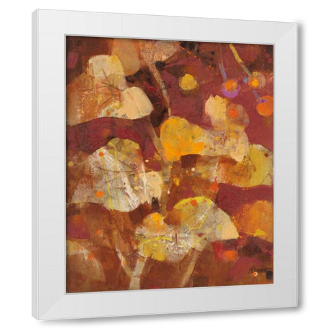 Heart Shaped Leaves II White Modern Wood Framed Art Print by Hristova, Albena