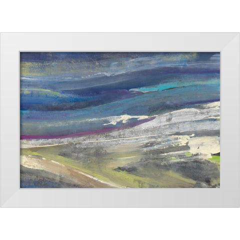 Highlands White Modern Wood Framed Art Print by Hristova, Albena