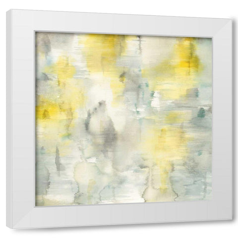 Summer Shower White Modern Wood Framed Art Print by Nai, Danhui