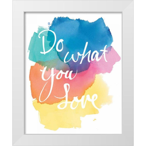 Aurora Love White Modern Wood Framed Art Print by Schick, Mike