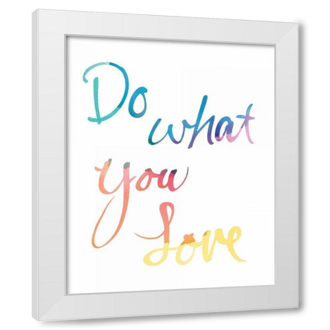 Aurora Love White White Modern Wood Framed Art Print by Schick, Mike