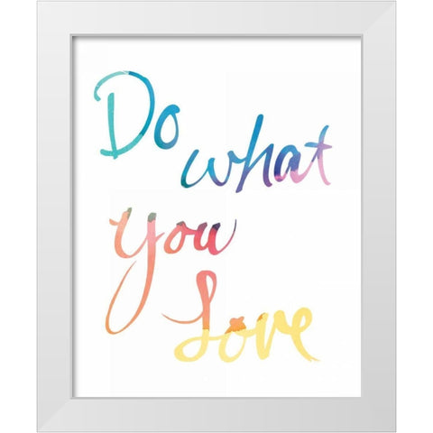 Aurora Love White White Modern Wood Framed Art Print by Schick, Mike