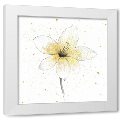 Gilded Graphite Floral II White Modern Wood Framed Art Print by Tillmon, Avery