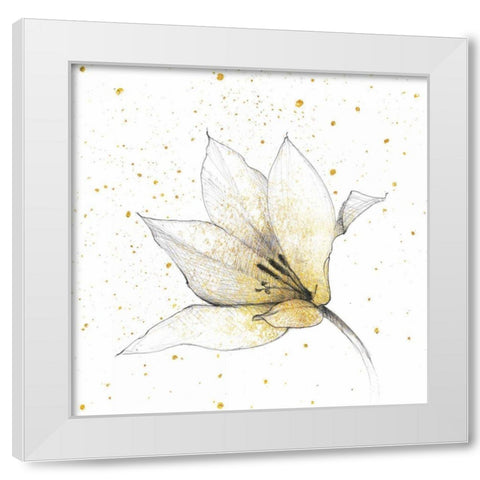 Gilded Graphite Floral IX White Modern Wood Framed Art Print by Tillmon, Avery