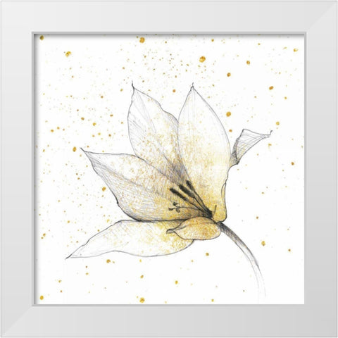 Gilded Graphite Floral IX White Modern Wood Framed Art Print by Tillmon, Avery