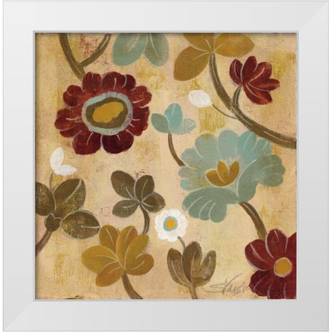 Arts and Crafts Garden II White Modern Wood Framed Art Print by Vassileva, Silvia