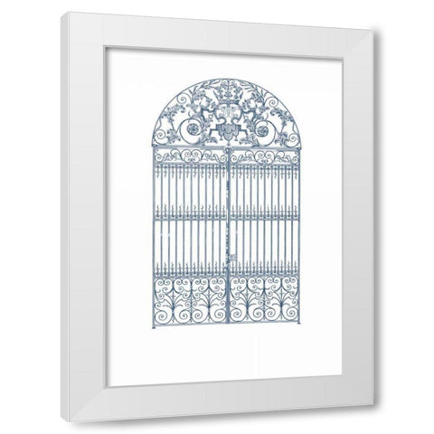 English Garden I White Modern Wood Framed Art Print by Wild Apple Portfolio