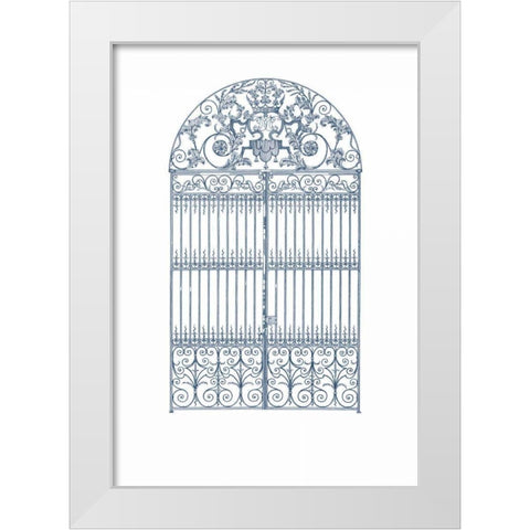 English Garden I White Modern Wood Framed Art Print by Wild Apple Portfolio
