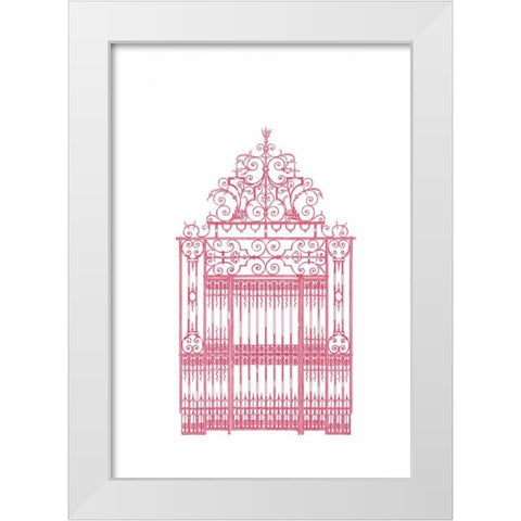 English Garden III White Modern Wood Framed Art Print by Wild Apple Portfolio