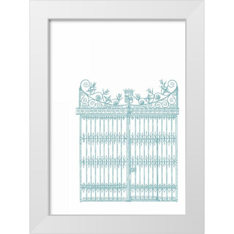English Garden IV White Modern Wood Framed Art Print by Wild Apple Portfolio