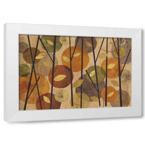 Modern Forest Circles Metallic White Modern Wood Framed Art Print by Charron, Veronique