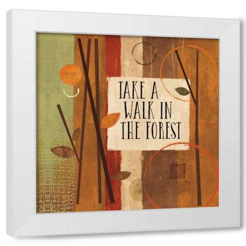 Modern Forest Quotes I White Modern Wood Framed Art Print by Charron, Veronique