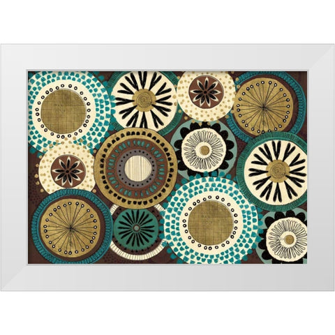 Spice Road I Blue White Modern Wood Framed Art Print by Charron, Veronique