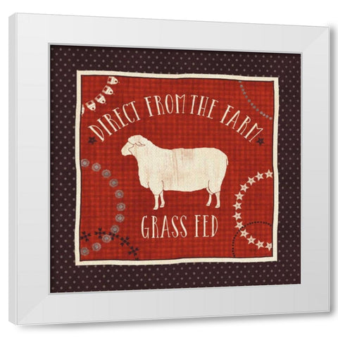 Little Red Farm IV White Modern Wood Framed Art Print by Charron, Veronique