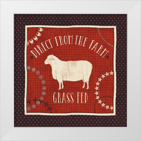 Little Red Farm IV White Modern Wood Framed Art Print by Charron, Veronique