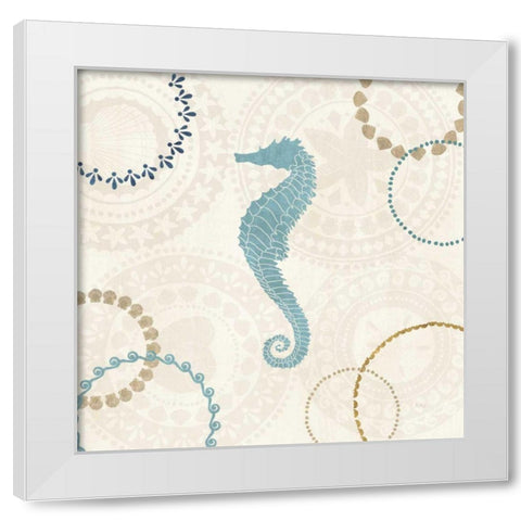 Undersea Blue II White Modern Wood Framed Art Print by Charron, Veronique